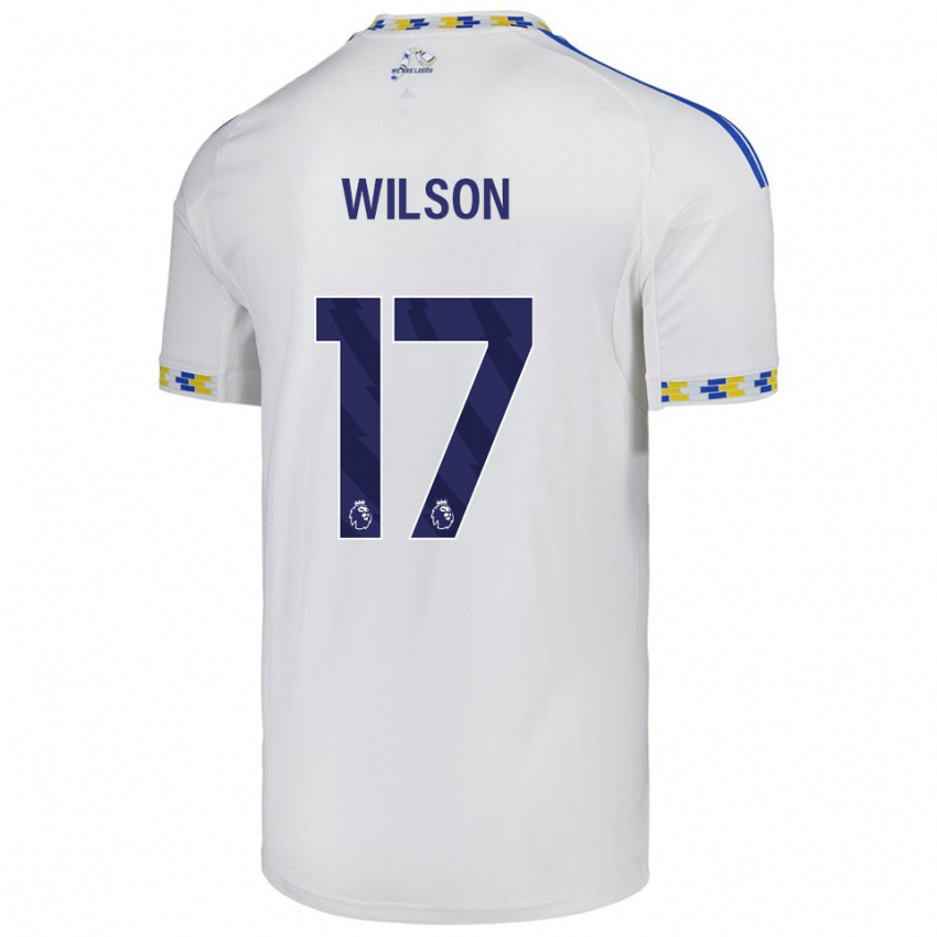 גברים מרלי ווילסון #17 לבן כחול ג'רזי ביתית 2025/26 חולצה קצרה
