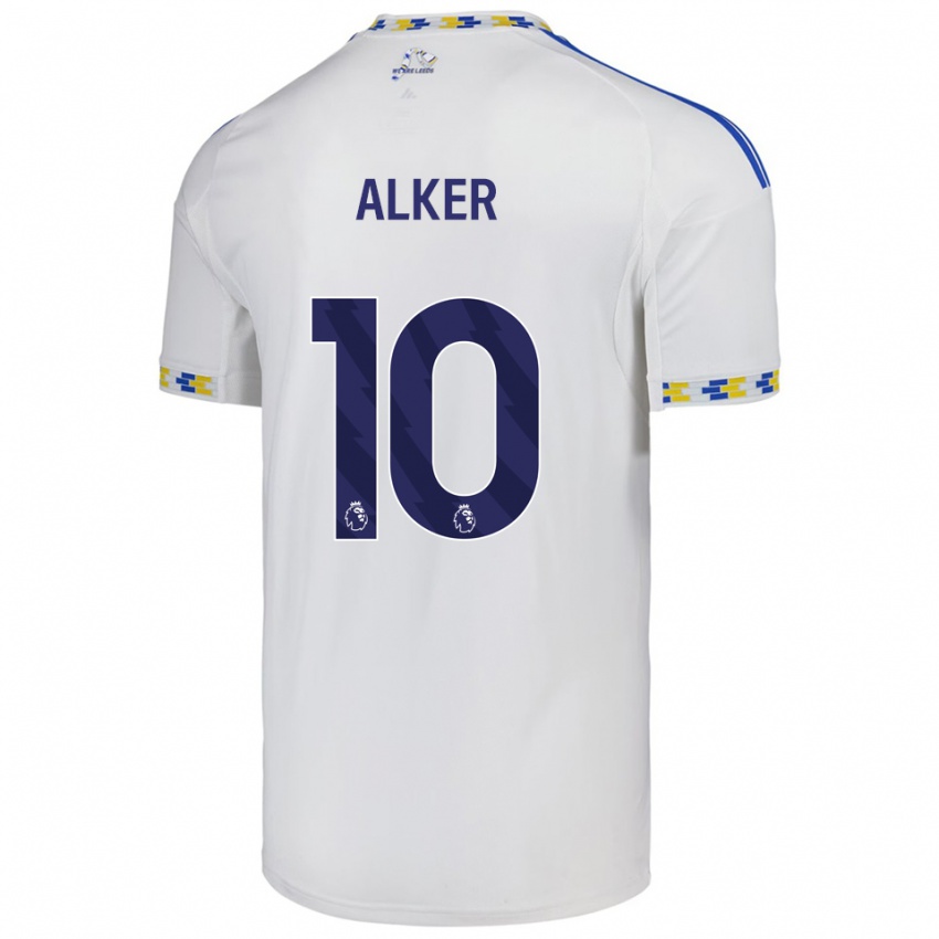 גברים Samuel Alker #10 לבן כחול ג'רזי ביתית 2025/26 חולצה קצרה