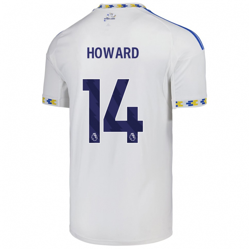 גברים Jacob Howard #14 לבן כחול ג'רזי ביתית 2025/26 חולצה קצרה