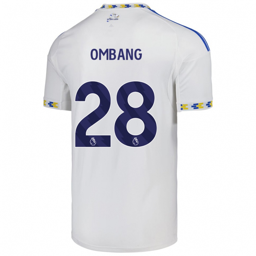 גברים Darryl Ombang #28 לבן כחול ג'רזי ביתית 2025/26 חולצה קצרה