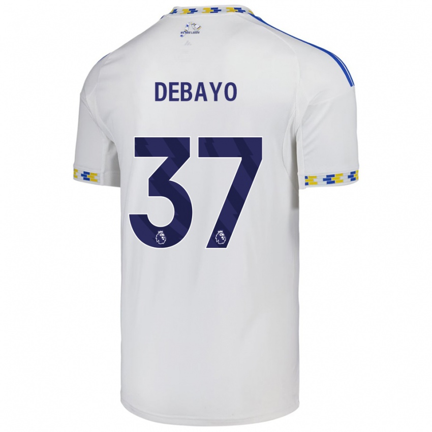 גברים James Debayo #37 לבן כחול ג'רזי ביתית 2025/26 חולצה קצרה