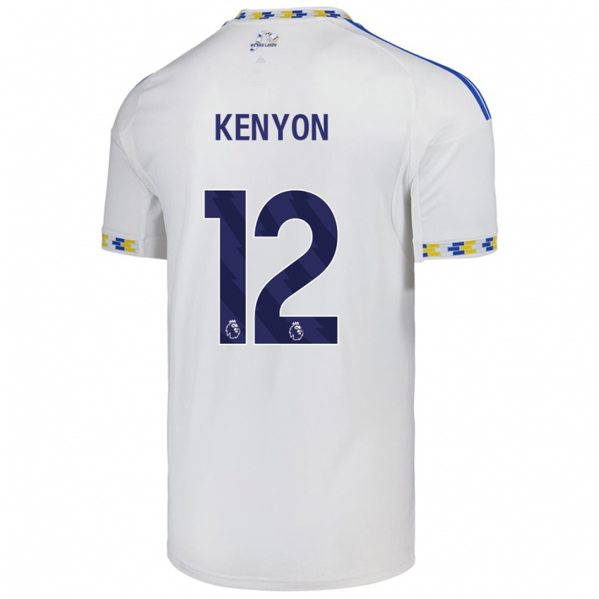 גברים ג'ורג' קניון #12 לבן כחול ג'רזי ביתית 2025/26 חולצה קצרה