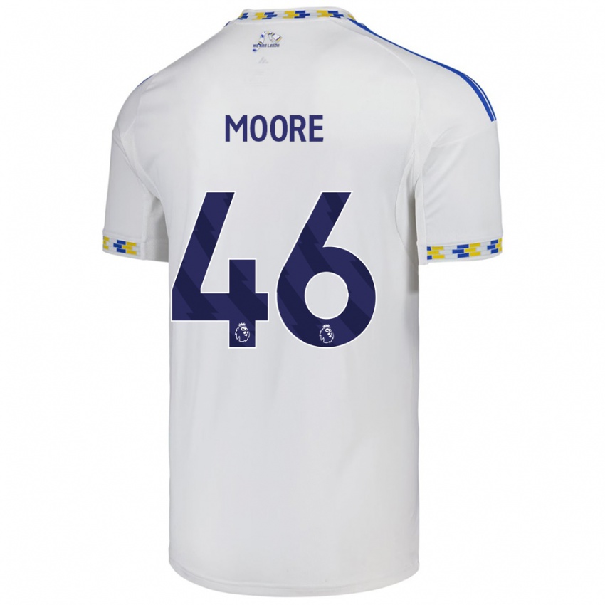 גברים Kris Moore #46 לבן כחול ג'רזי ביתית 2025/26 חולצה קצרה