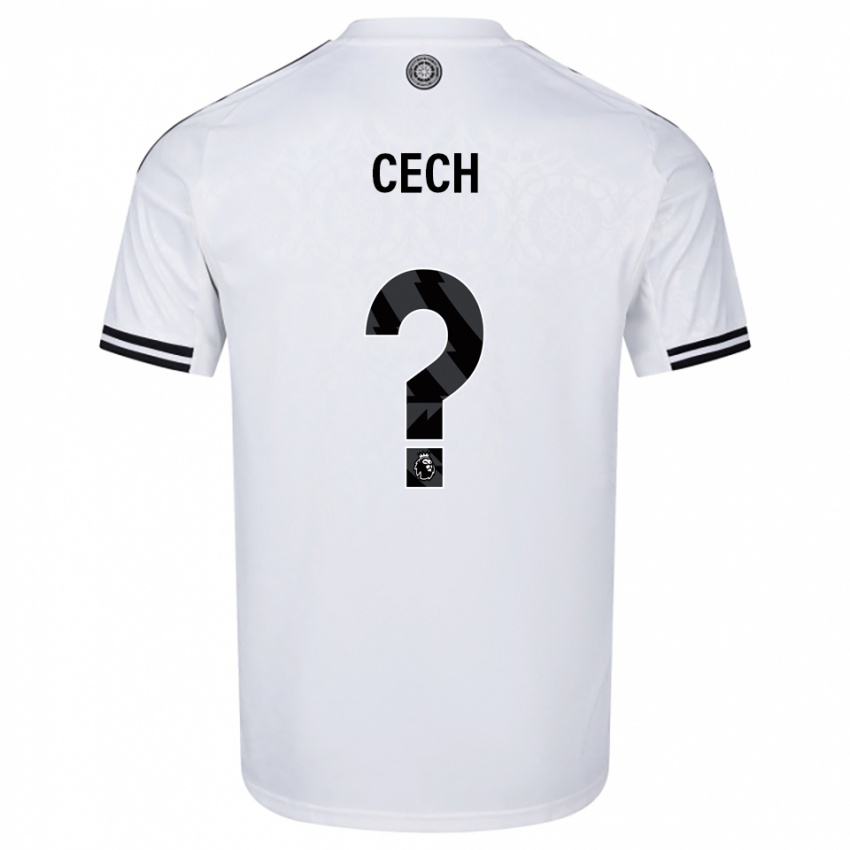 גברים Damian Cech #0 לבן שחור ג'רזי ביתית 2025/26 חולצה קצרה