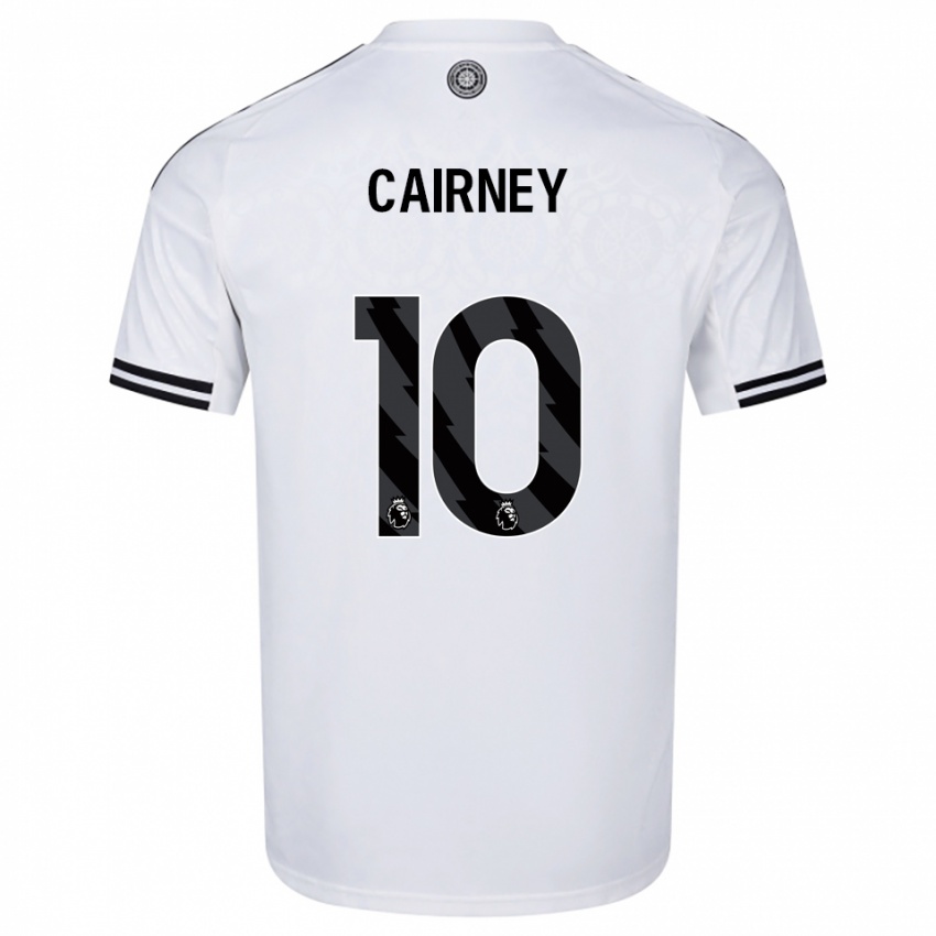 גברים טום קיירני #10 לבן שחור ג'רזי ביתית 2025/26 חולצה קצרה