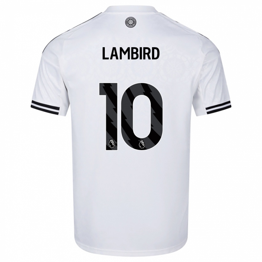 גברים Lilly Lambird #10 לבן שחור ג'רזי ביתית 2025/26 חולצה קצרה