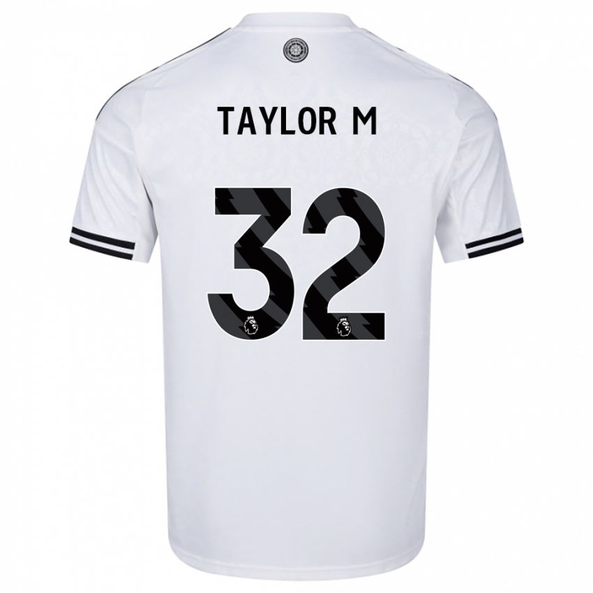 גברים Belle Taylor-M #32 לבן שחור ג'רזי ביתית 2025/26 חולצה קצרה