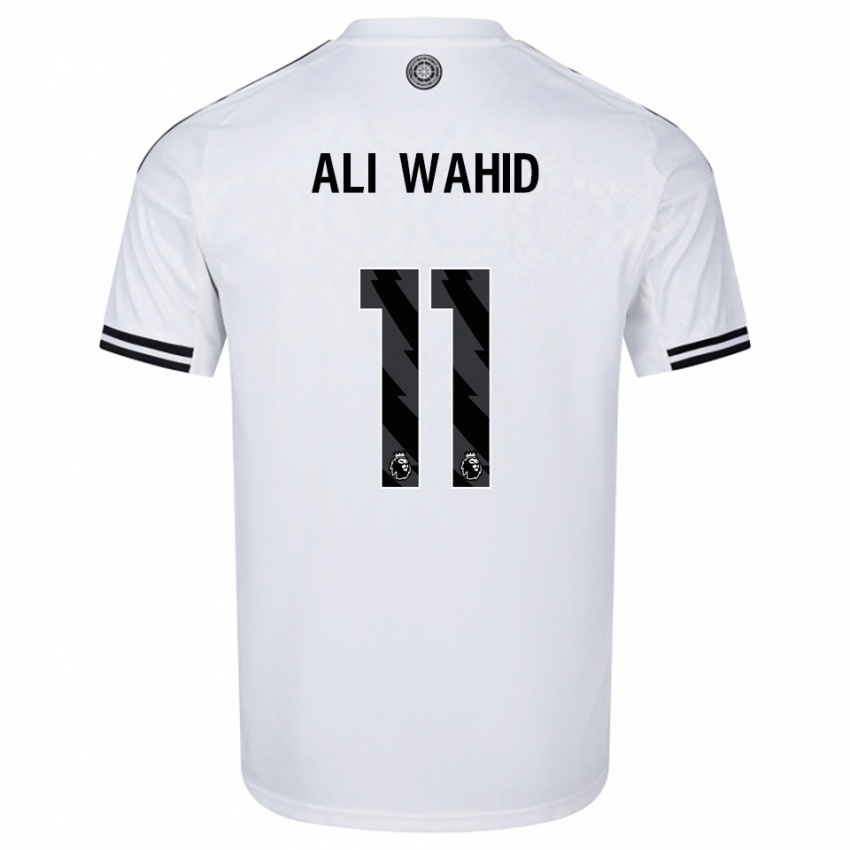 גברים Farhaan Ali Wahid #11 לבן שחור ג'רזי ביתית 2025/26 חולצה קצרה