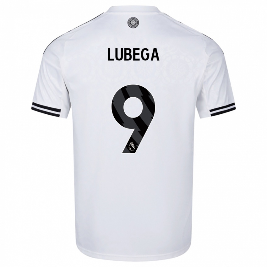 גברים Bashil Lubega #9 לבן שחור ג'רזי ביתית 2025/26 חולצה קצרה