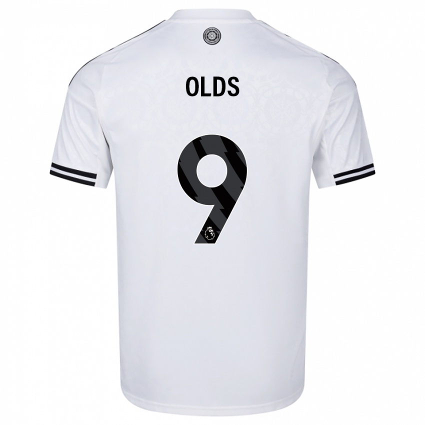 גברים Ellie Olds #9 לבן שחור ג'רזי ביתית 2025/26 חולצה קצרה