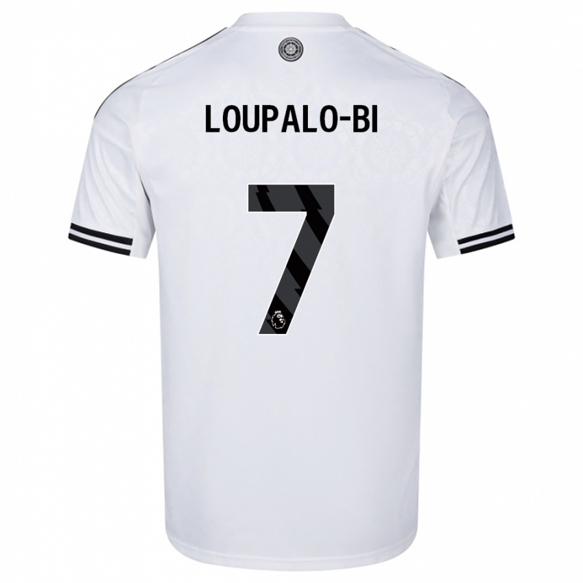 גברים Aaron Loupalo-Bi #7 לבן שחור ג'רזי ביתית 2025/26 חולצה קצרה