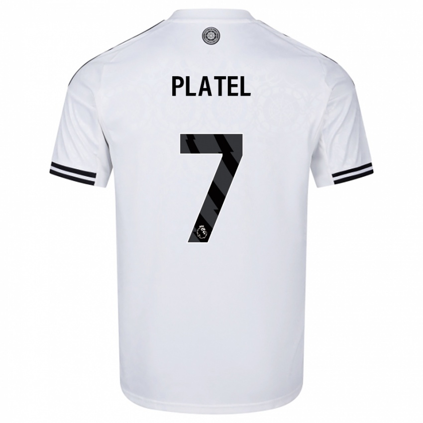 גברים Harley Platel #7 לבן שחור ג'רזי ביתית 2025/26 חולצה קצרה
