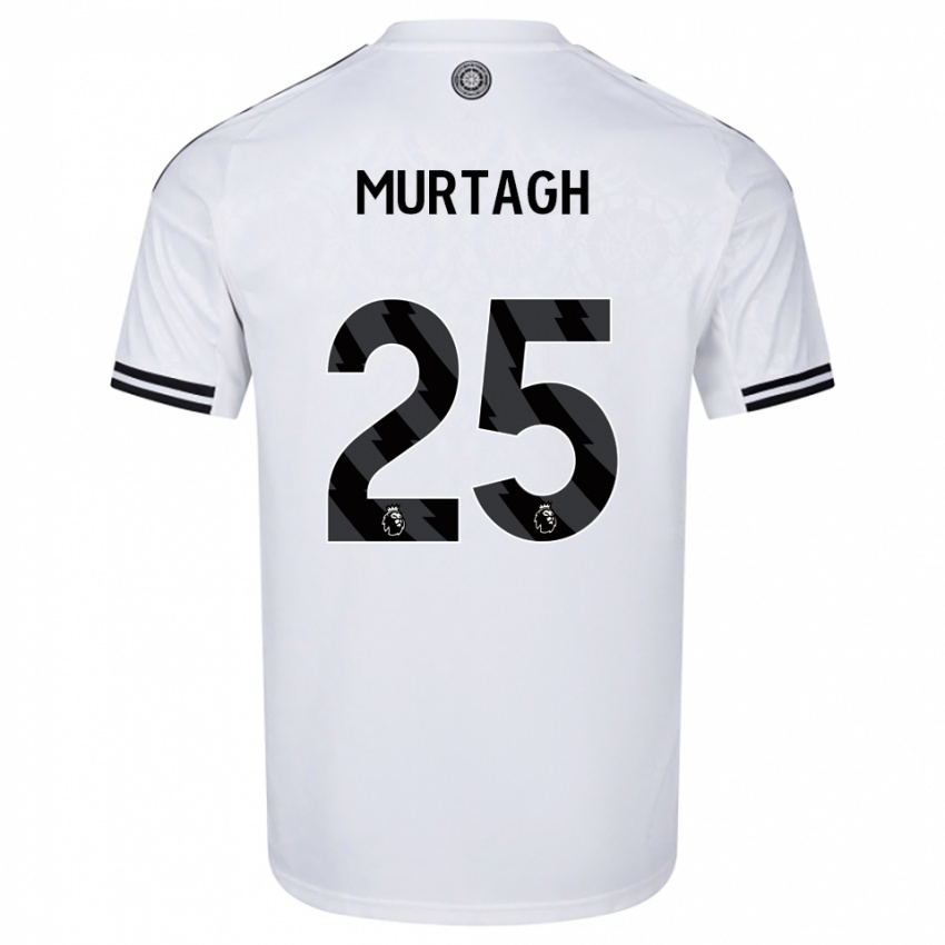 גברים Ruby Murtagh #25 לבן שחור ג'רזי ביתית 2025/26 חולצה קצרה