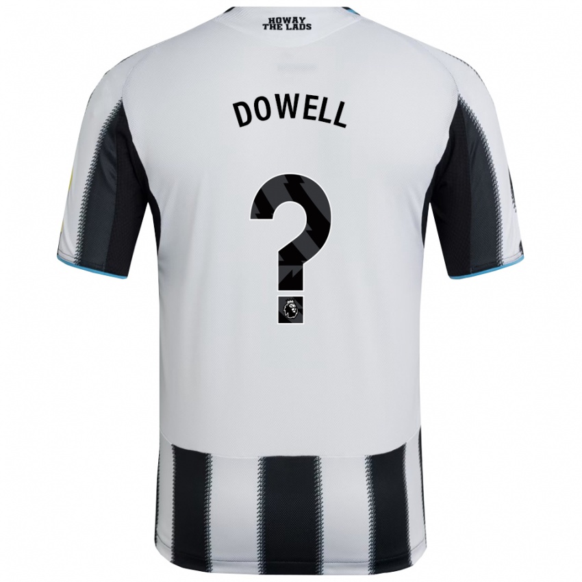 גברים Roman Dowell #0 שחור לבן ג'רזי ביתית 2025/26 חולצה קצרה