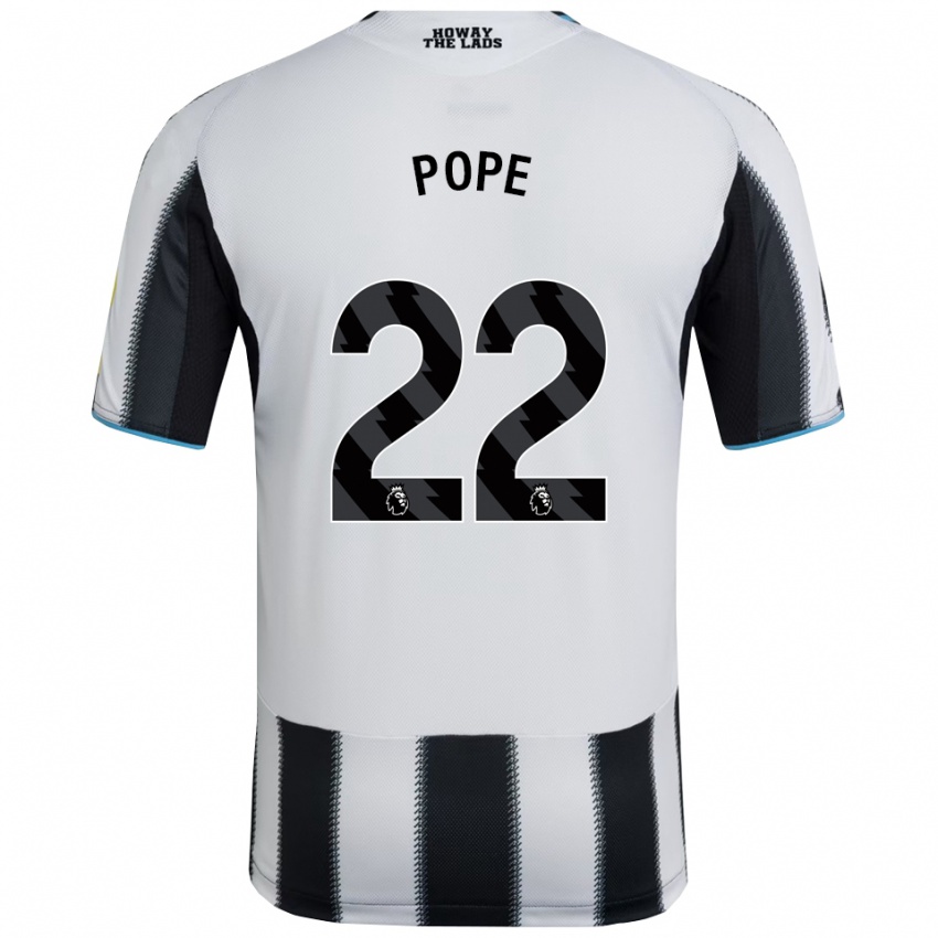 גברים ניק פופ #22 שחור לבן ג'רזי ביתית 2025/26 חולצה קצרה