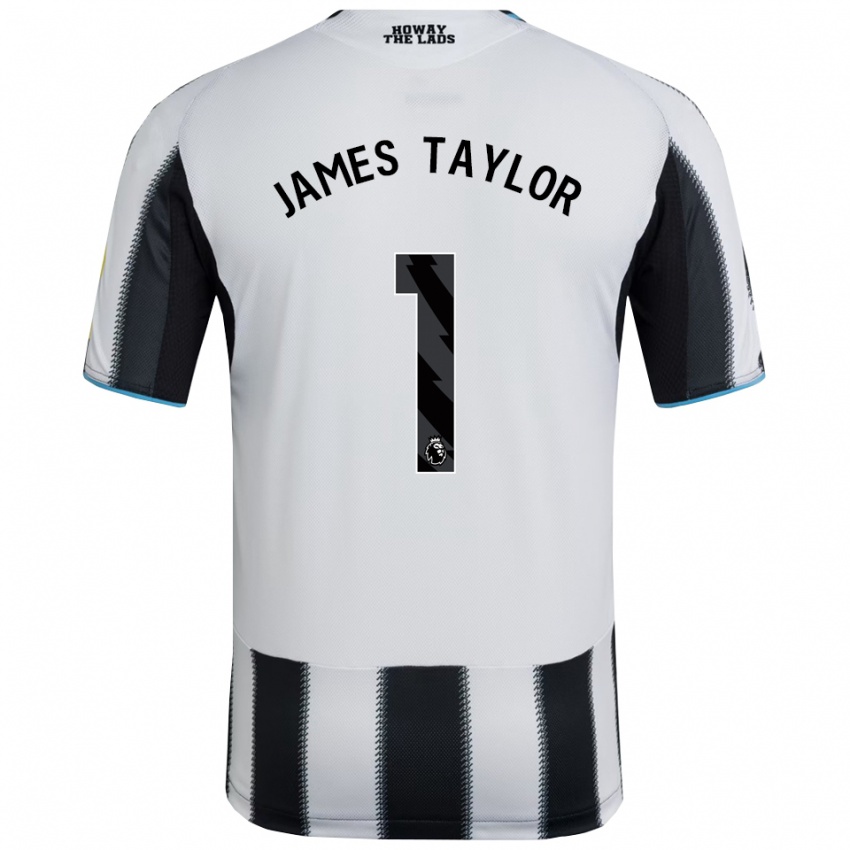 גברים James Taylor #1 שחור לבן ג'רזי ביתית 2025/26 חולצה קצרה