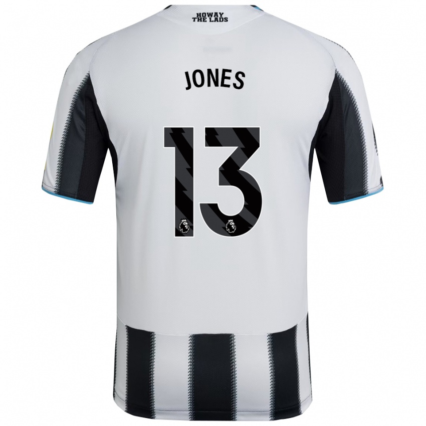 גברים טיילר ג'ונס #13 שחור לבן ג'רזי ביתית 2025/26 חולצה קצרה