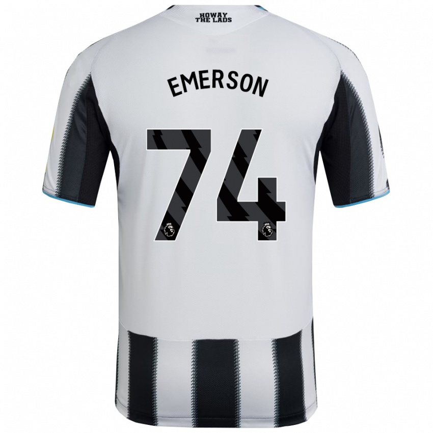 גברים ג׳וני אמרסון #74 שחור לבן ג'רזי ביתית 2025/26 חולצה קצרה