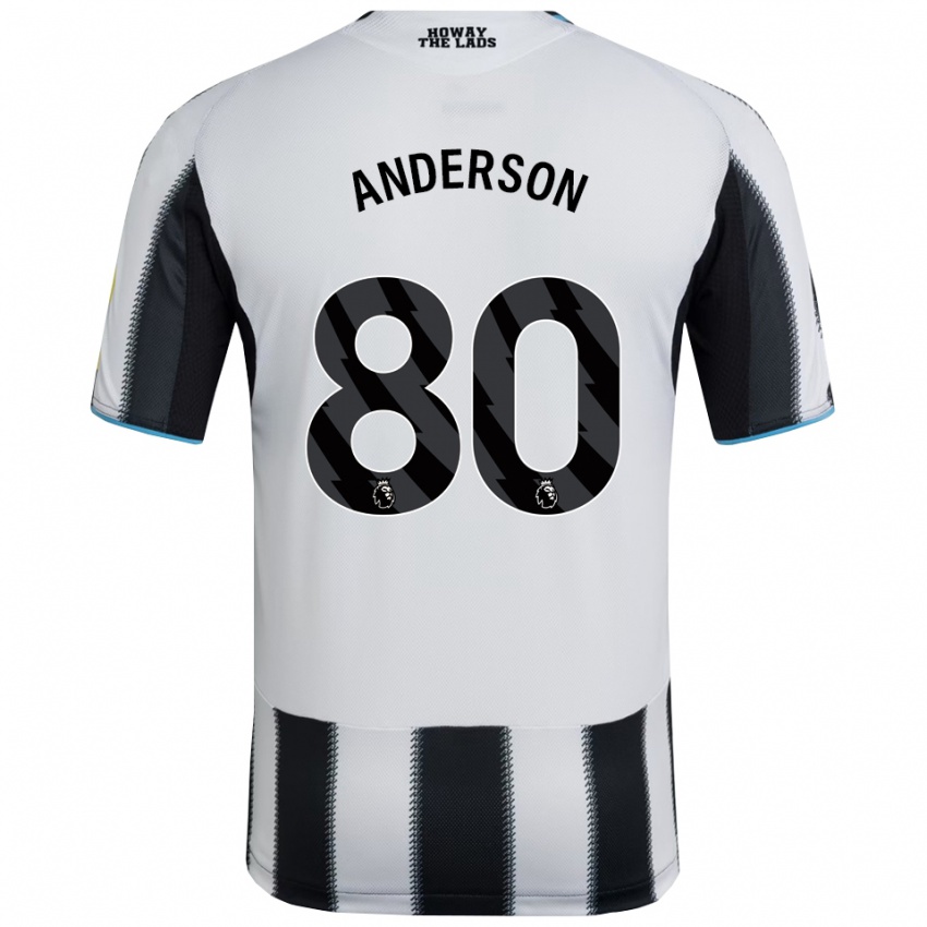 גברים וויל אנדרסון #80 שחור לבן ג'רזי ביתית 2025/26 חולצה קצרה