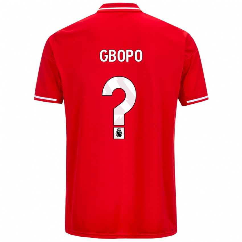 גברים טוני גבופו #0 אדום לבן ג'רזי ביתית 2025/26 חולצה קצרה