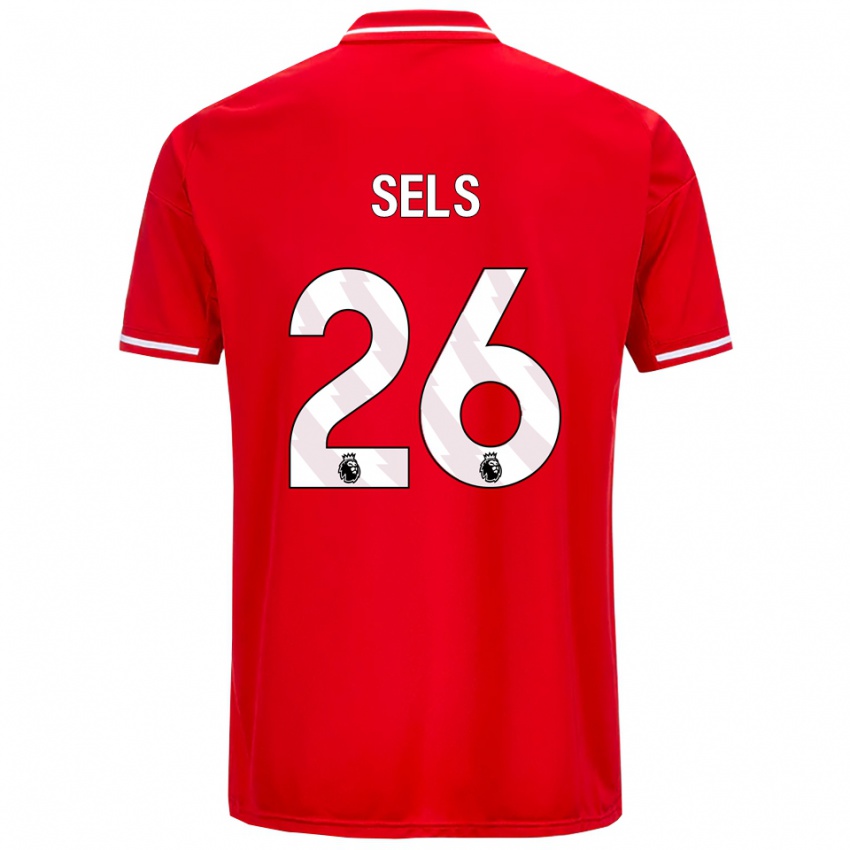 גברים מאטס סלס #26 אדום לבן ג'רזי ביתית 2025/26 חולצה קצרה