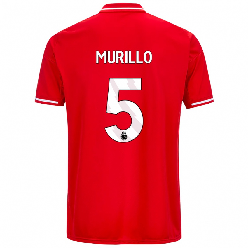 גברים מורילו #5 אדום לבן ג'רזי ביתית 2025/26 חולצה קצרה