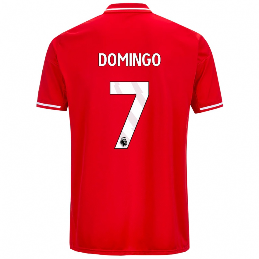 גברים סופי דומינגו #7 אדום לבן ג'רזי ביתית 2025/26 חולצה קצרה