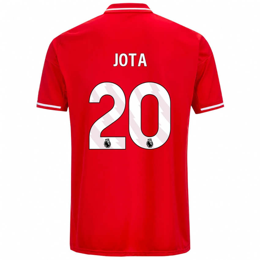 גברים ז'וטה סילבה #20 אדום לבן ג'רזי ביתית 2025/26 חולצה קצרה