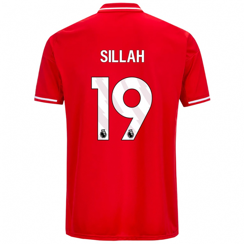 גברים Lamin Sillah #19 אדום לבן ג'רזי ביתית 2025/26 חולצה קצרה