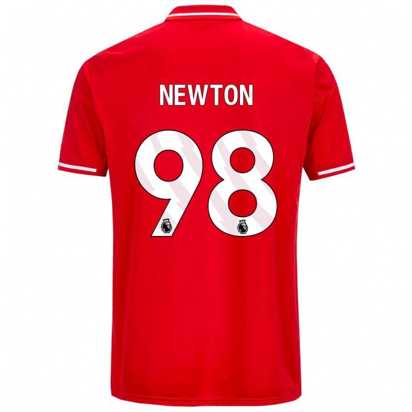 גברים ג'יימי ניוטון #98 אדום לבן ג'רזי ביתית 2025/26 חולצה קצרה