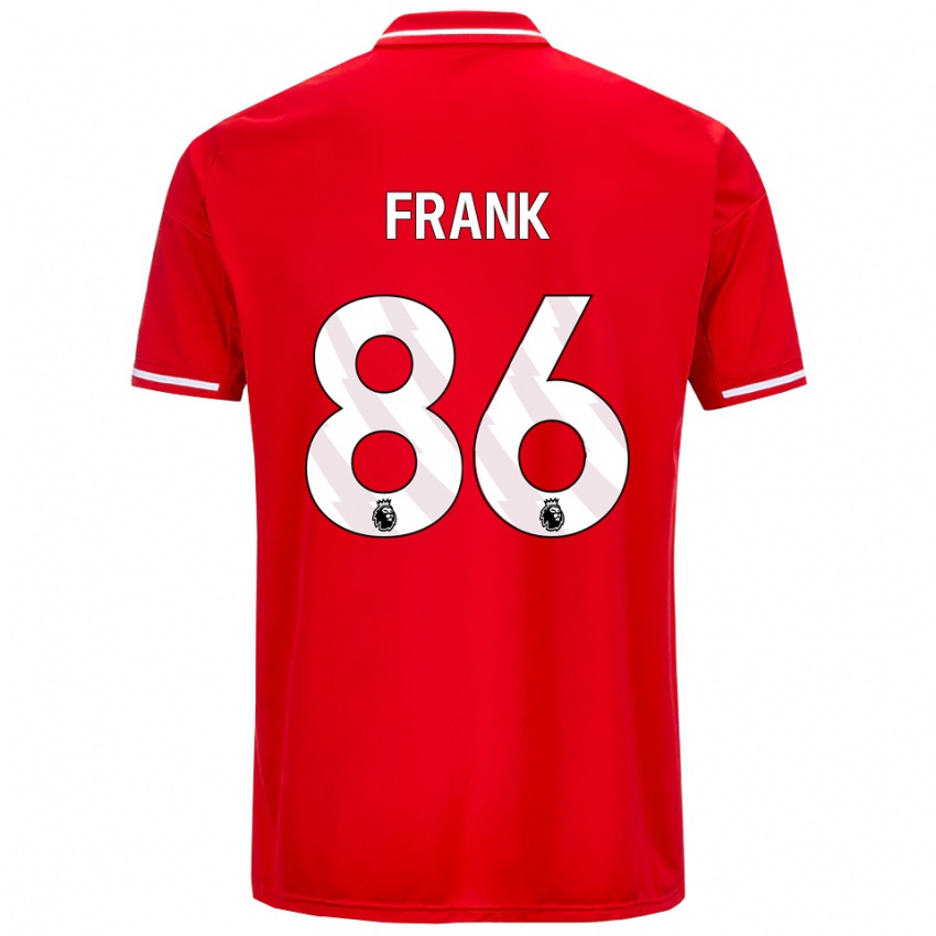 גברים Djamna Frank #86 אדום לבן ג'רזי ביתית 2025/26 חולצה קצרה