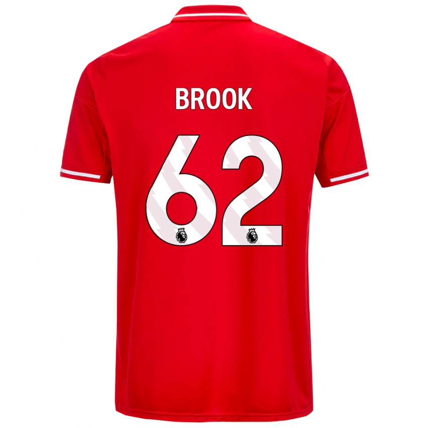 גברים Will Brook #62 אדום לבן ג'רזי ביתית 2025/26 חולצה קצרה