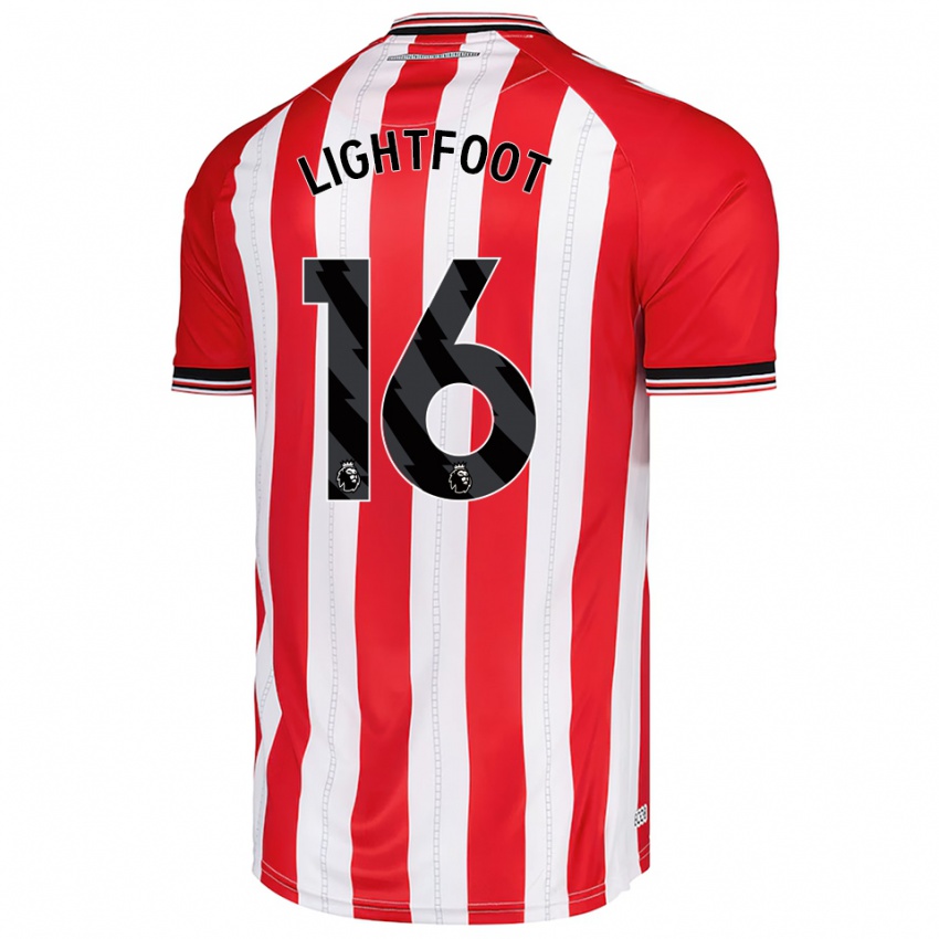 גברים Archie Lightfoot #16 אדום לבן ג'רזי ביתית 2025/26 חולצה קצרה