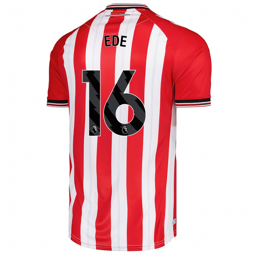 גברים גרייס אדי #16 אדום לבן ג'רזי ביתית 2025/26 חולצה קצרה