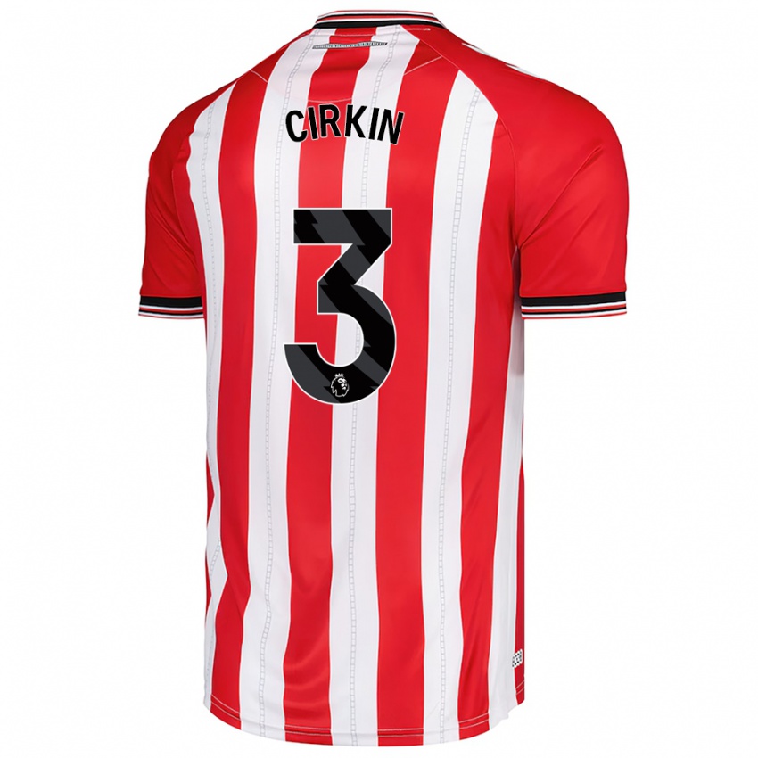גברים דניס סירקין #3 אדום לבן ג'רזי ביתית 2025/26 חולצה קצרה
