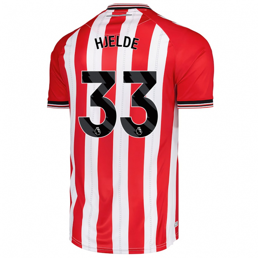 גברים לאו היילדה #33 אדום לבן ג'רזי ביתית 2025/26 חולצה קצרה