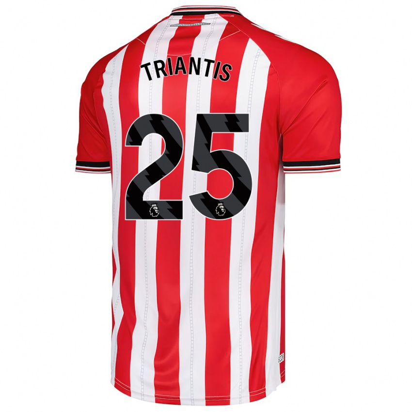 גברים נקטריוס טריאנטיס #25 אדום לבן ג'רזי ביתית 2025/26 חולצה קצרה
