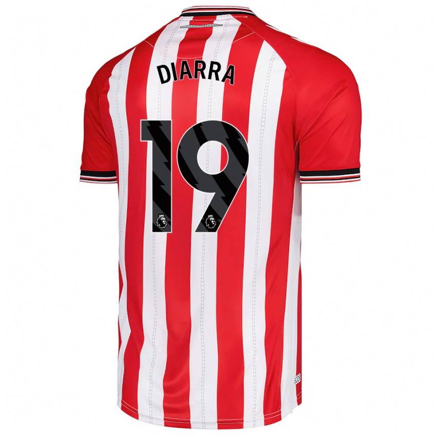 גברים הביב דיארה #19 אדום לבן ג'רזי ביתית 2025/26 חולצה קצרה