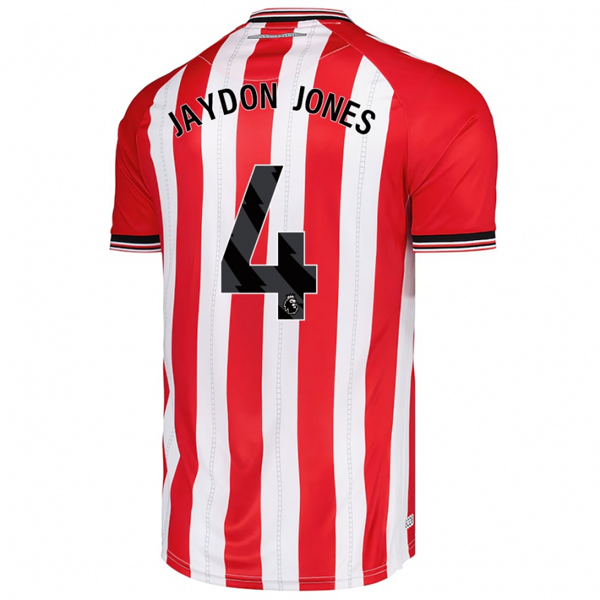 גברים ג'יידון ג'ונס #4 אדום לבן ג'רזי ביתית 2025/26 חולצה קצרה