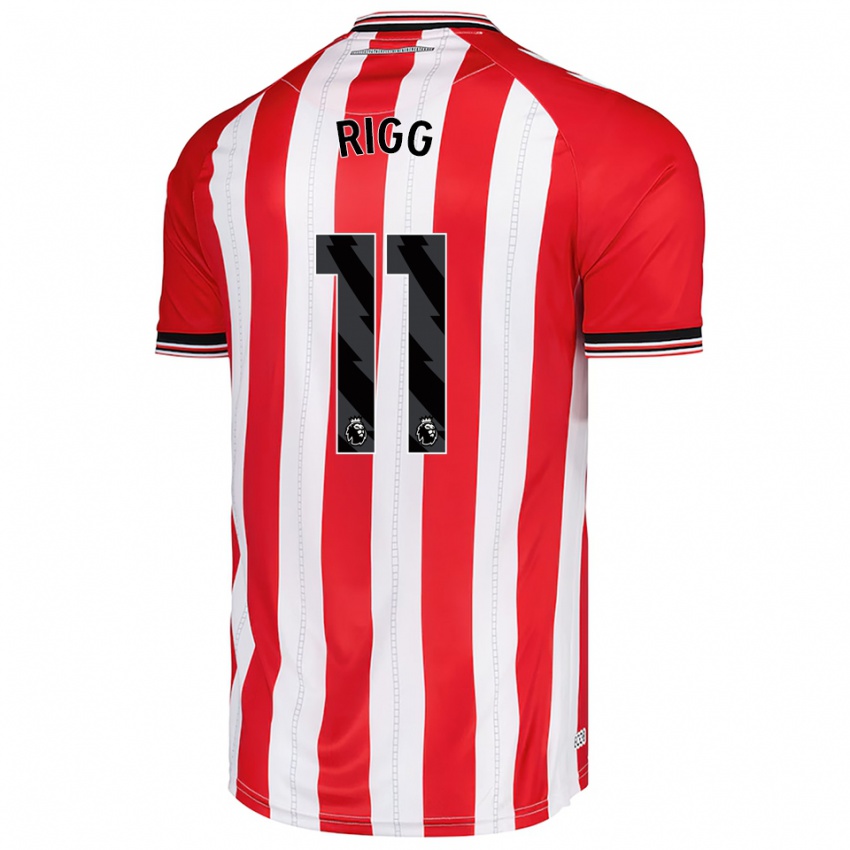 גברים כריס ריג #11 אדום לבן ג'רזי ביתית 2025/26 חולצה קצרה