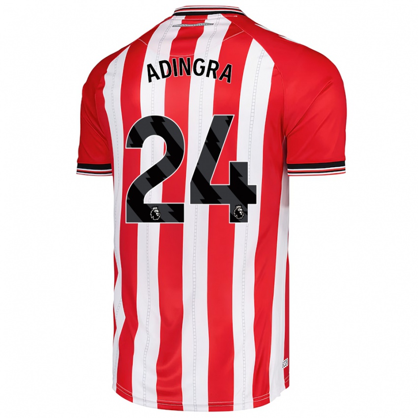 גברים סימון אדינגרה #24 אדום לבן ג'רזי ביתית 2025/26 חולצה קצרה