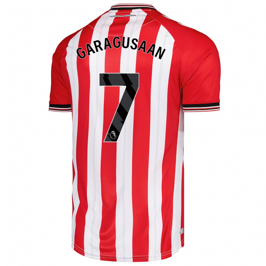 גברים פין גראגוסאן #7 אדום לבן ג'רזי ביתית 2025/26 חולצה קצרה