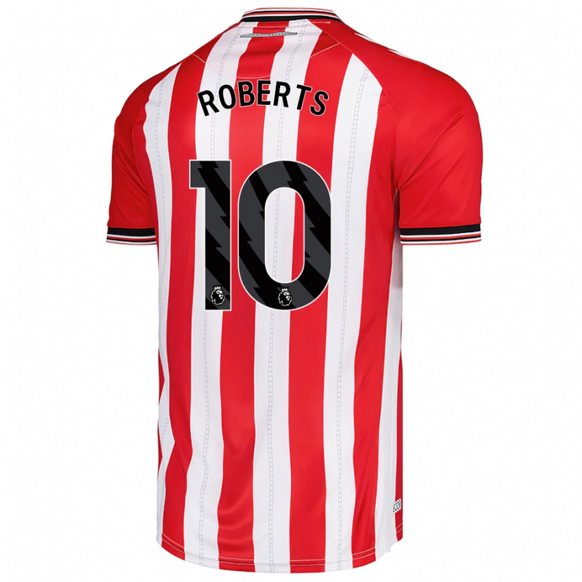 גברים פטריק רוברטס #10 אדום לבן ג'רזי ביתית 2025/26 חולצה קצרה