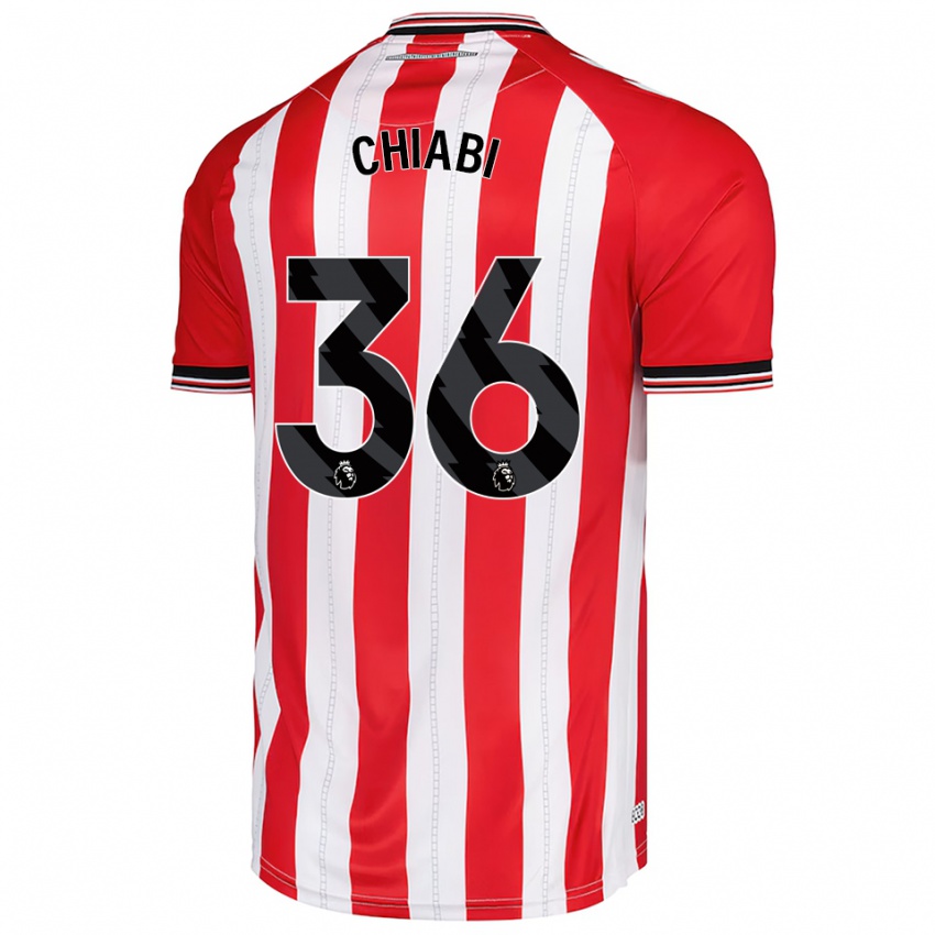 גברים טום צ׳יאבי #36 אדום לבן ג'רזי ביתית 2025/26 חולצה קצרה