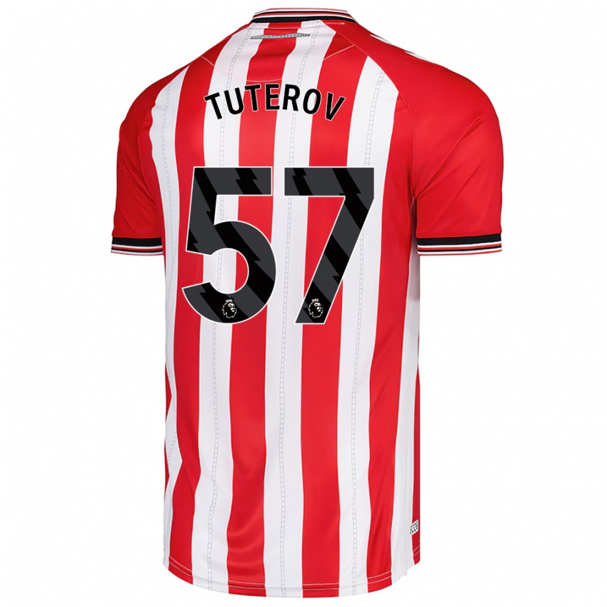 גברים טימור טוטרוב #57 אדום לבן ג'רזי ביתית 2025/26 חולצה קצרה
