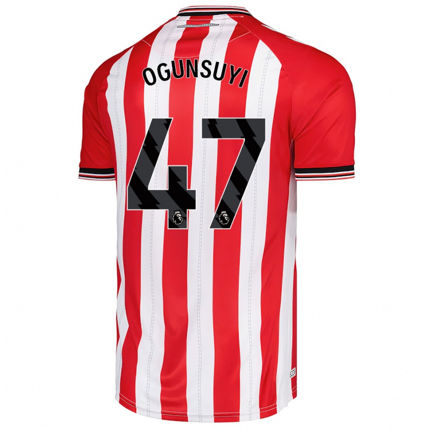 גברים טריי סמואל-אוגונסויי #47 אדום לבן ג'רזי ביתית 2025/26 חולצה קצרה