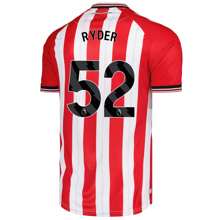 גברים ג׳וסף פיליפ ריידר #52 אדום לבן ג'רזי ביתית 2025/26 חולצה קצרה