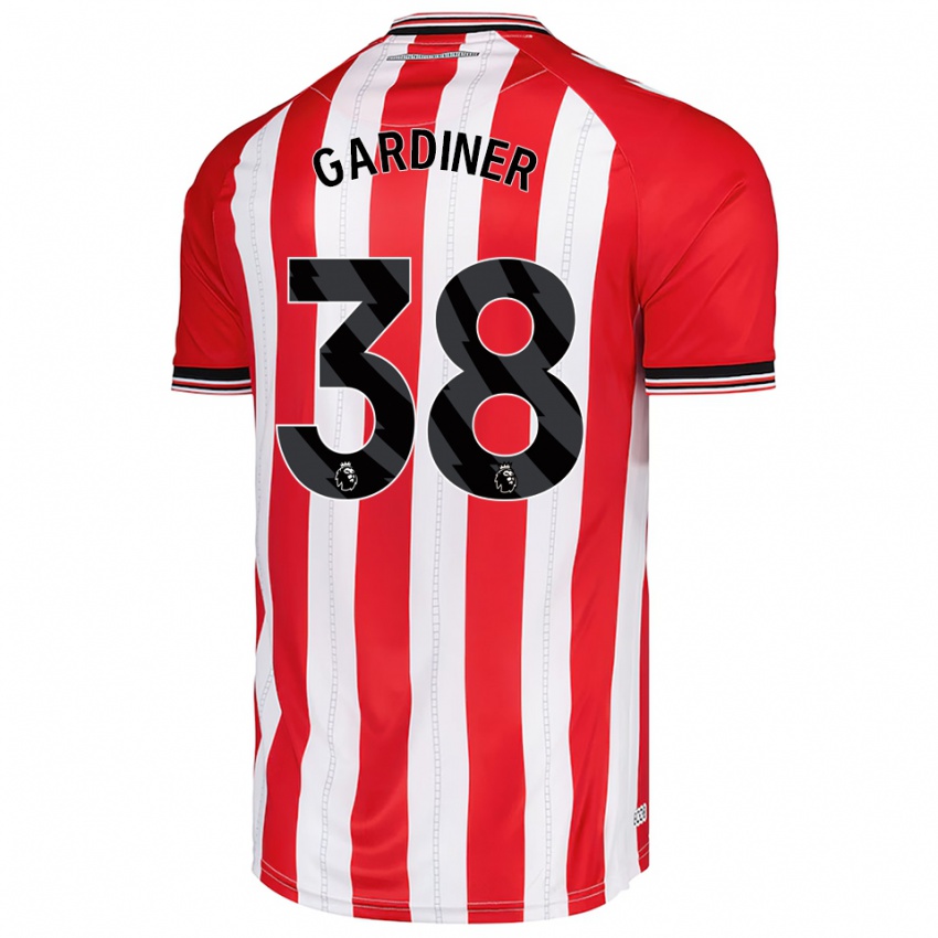 גברים הארי גרדינר #38 אדום לבן ג'רזי ביתית 2025/26 חולצה קצרה