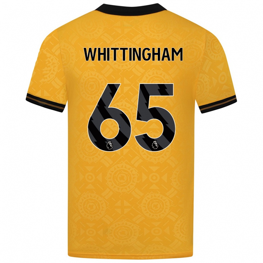 גברים Matthew Whittingham #65 צהוב שחור ג'רזי ביתית 2025/26 חולצה קצרה