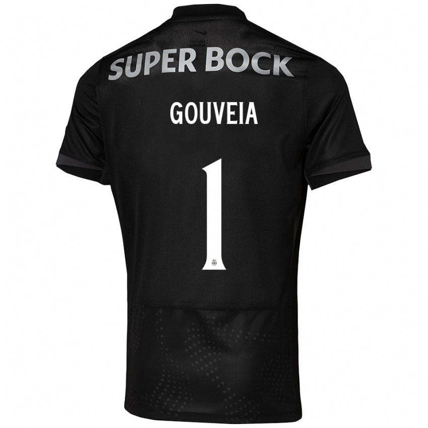 גברים מיגל גוביה #1 שחור לבן הרחק ג'רזי 2025/26 חולצה קצרה